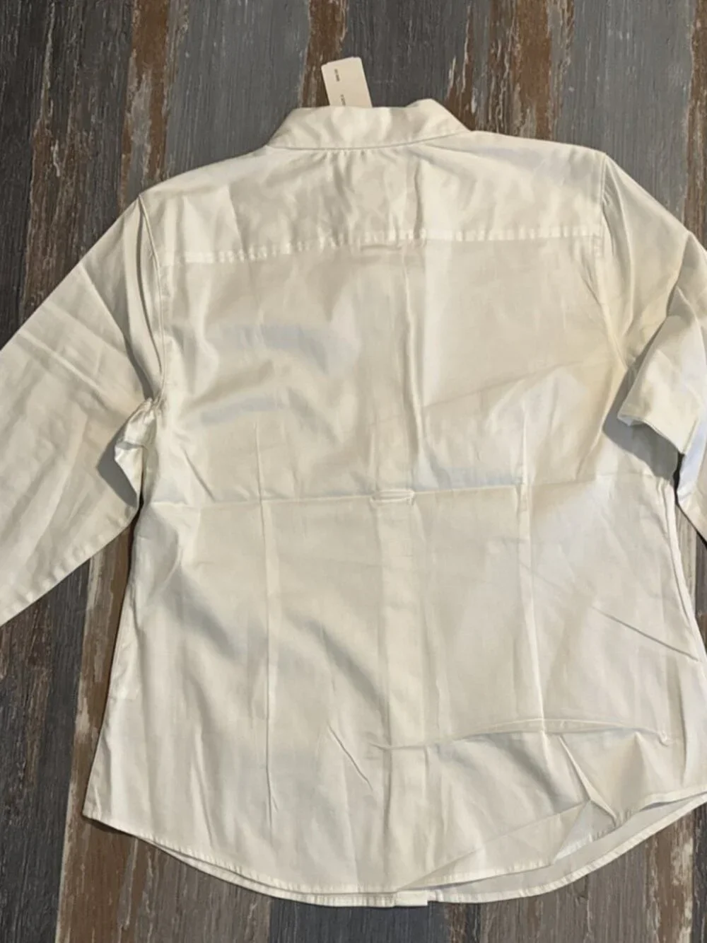 Y2K Chico's White Shirt Womens Oxford Long Sleeve Button Down Career Stretch NEW